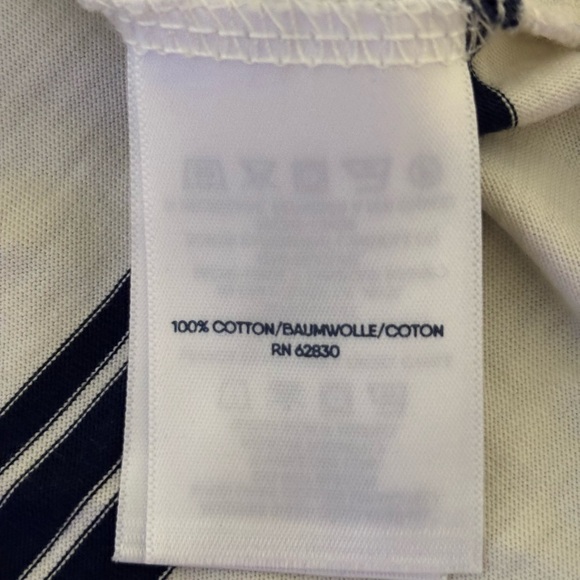 Lands' End Black and White Short Sleeve Tee - Picture 3 of 8